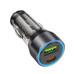 Авто зарядка Hoco NZ12A Action PD 43W [Transparent-Black]